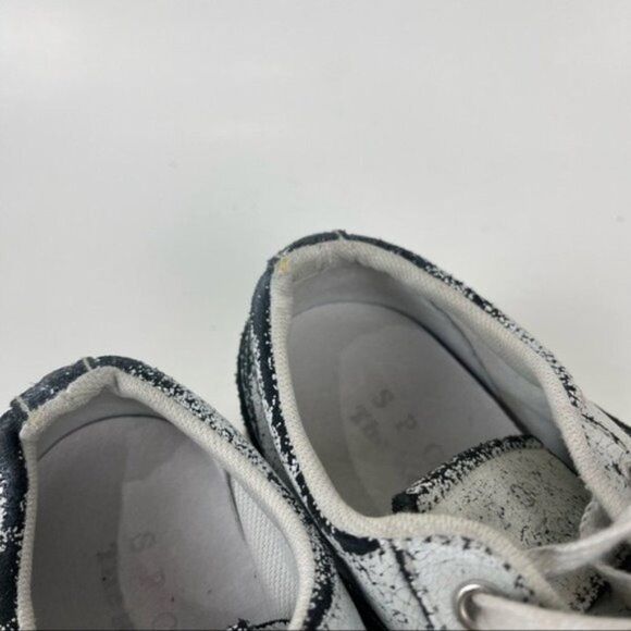 The Kooples Sport Distressed Cracked Leather Low Top Trainer Sneakers Sz 37 - Picture 8 of 10